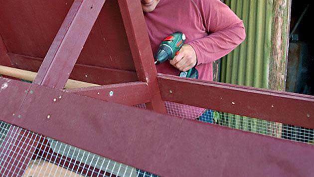 Build a moveable chicken coop