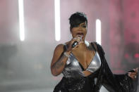 Fantasia performs during "Live From Detroit: The Concert at Michigan Central" on Thursday, June 6, 2024, in Detroit. (AP Photo/Carlos Osorio)