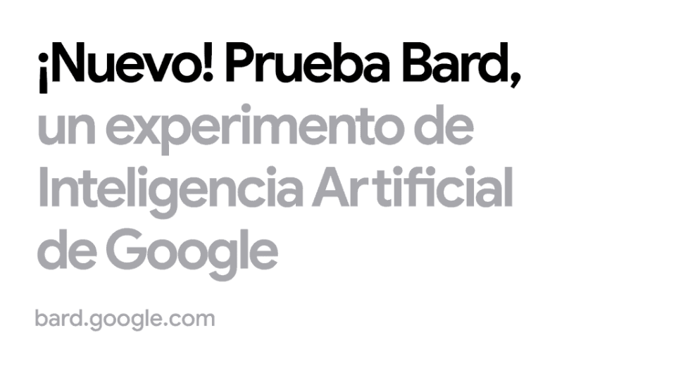 Google introduce la inteligencia artificial en Bard. Imagen: cortesía Google