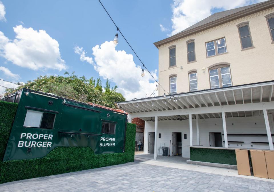 The Proper Burger food truck at Vinyl Music Hall’s B Side outdoor venue along Garden Street in downtown Pensacola on Wednesday, July 5, 2023.