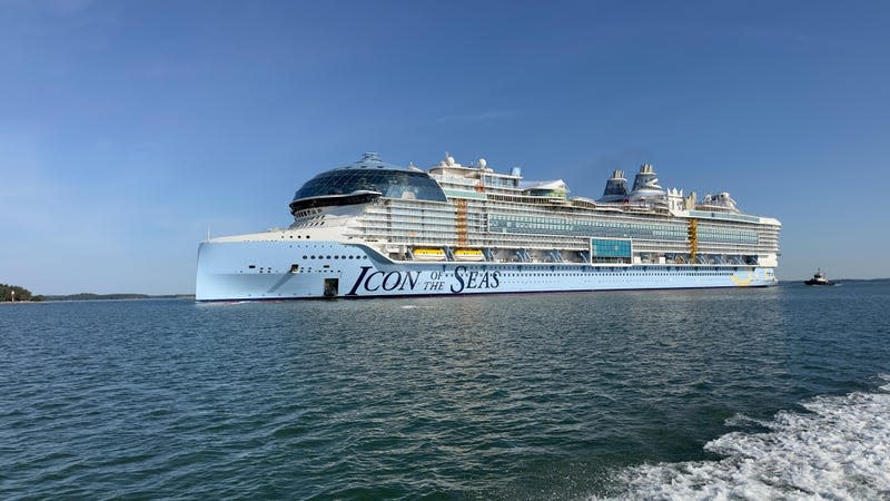 Icon of the Seas during trials in Finland