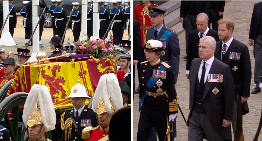 William and Harry have joined at their grandmothers funeral following years of reported rifts (BBC)