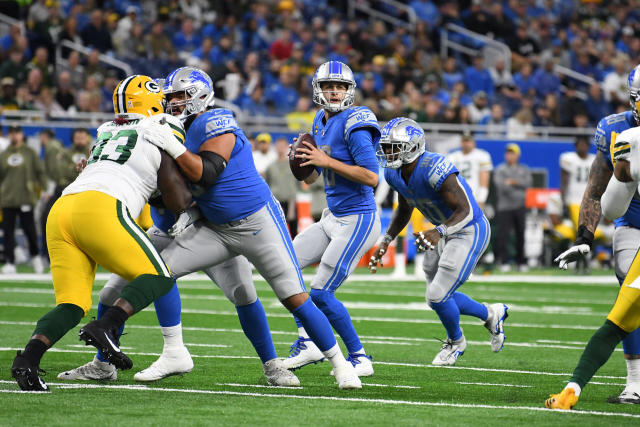 Lions QB Jared Goff approaching one of Aaron Rodgers' NFL records