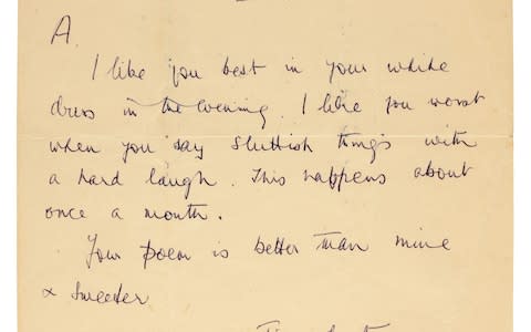 A letter to Ann written by Ian Fleming 