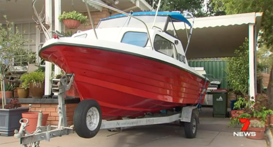 The fisherman’s boat took off without him, leaving the man stranded 6km from the shore. Source: 7 News