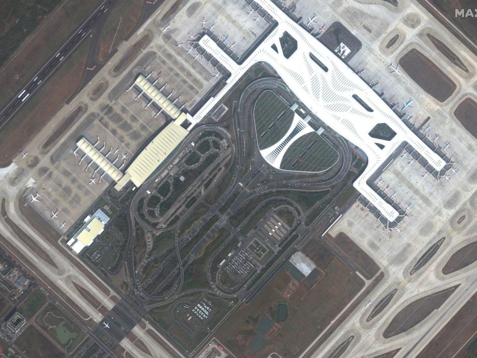 satellite wuhan airport before coronavirus