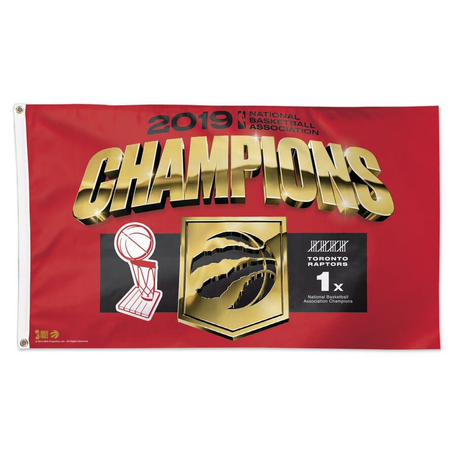 Toronto Raptors 2019 NBA Finals Champions Locker Room Official Celebration Flag