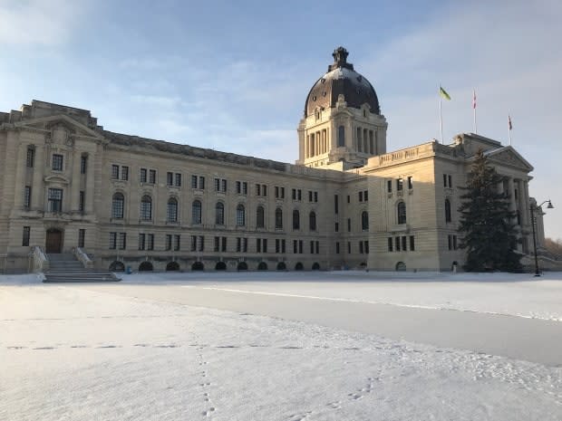 Provincial politicians will gather inside the Saskatchewan legislative building for the spring sitting on April 6. (Adam Hunter/CBC - image credit)