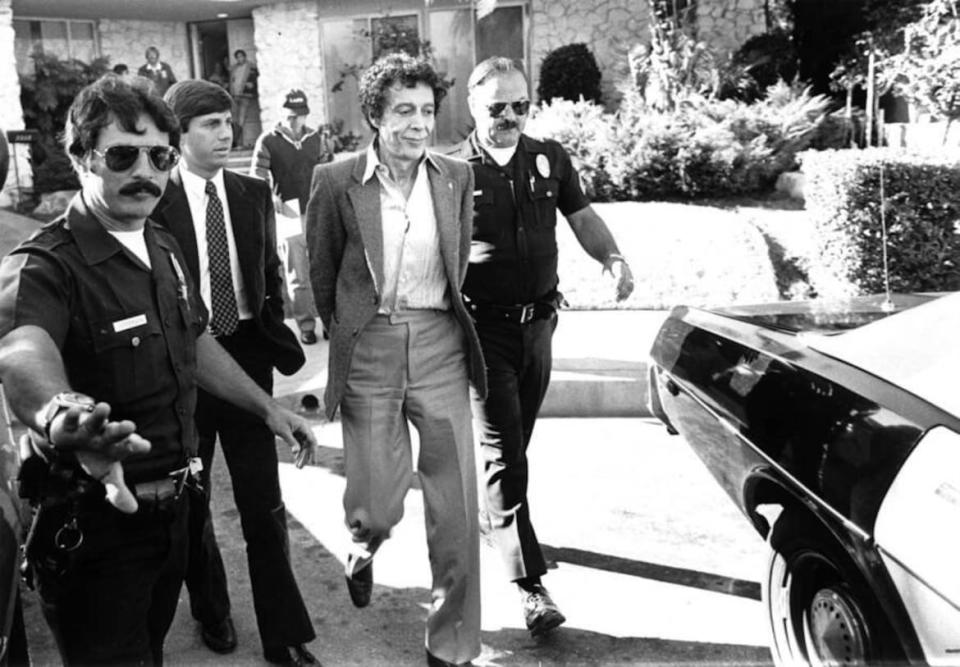 <div class="inline-image__caption"><p>Police arrest Nash at his Laurel Canyon home during a drug raid on Nov. 25, 1981. Police found at least two pounds of cocaine.</p></div> <div class="inline-image__credit">Audible</div>