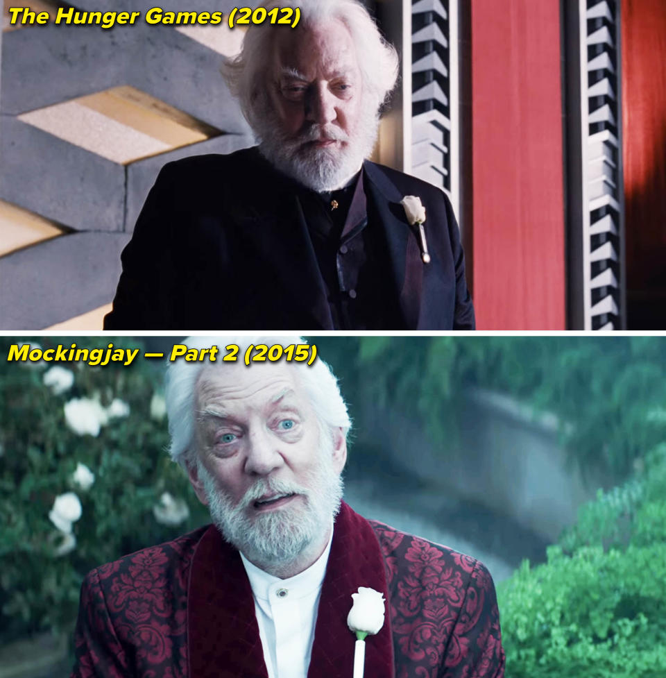 Donald Sutherland as President Snow