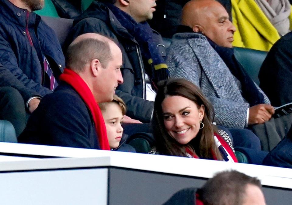 The Duke and Duchess of Cambridge and Prince George (PA) (PA Wire)