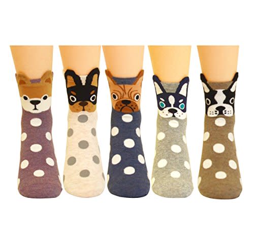 Jeasona Women's Fun Dog Socks (Amazon / Amazon)