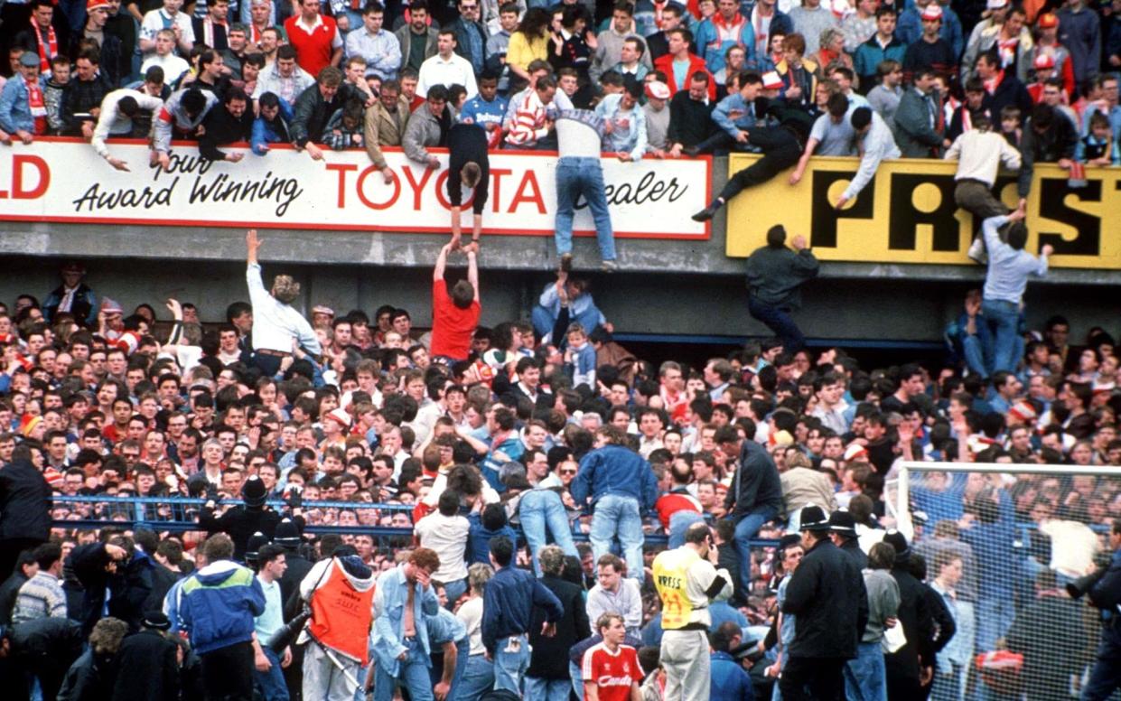 The Hillsborough disaster, in 1989 - Copyright (c) 1989 Rex Features. No use without permission.