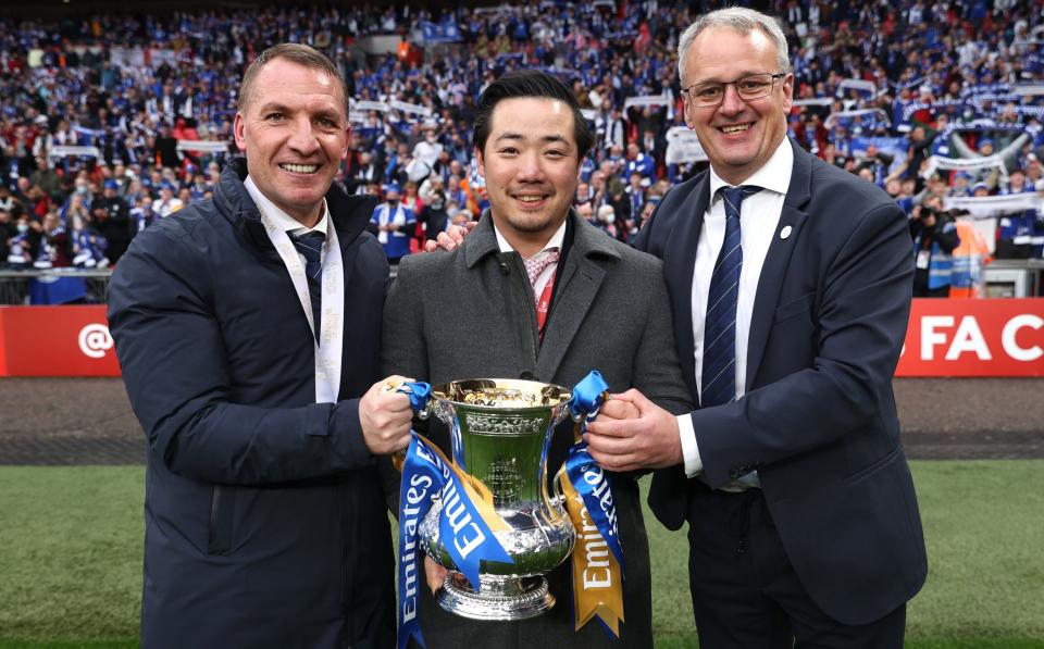 Jon Rudkin celebrates with the FA Cup