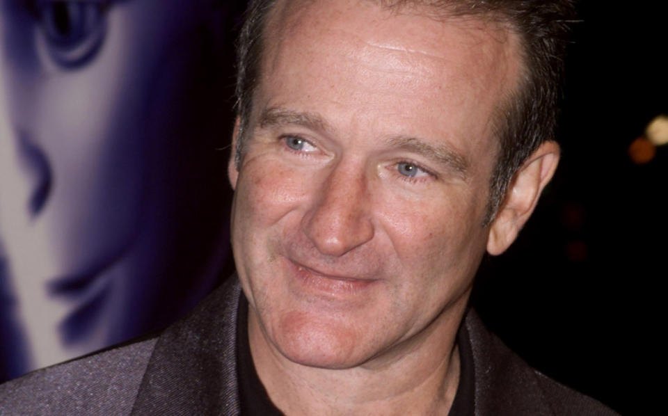 Robin Williams en los 90 durante la presentación de 'El hombre bicentenario' (Foto: Reuters)