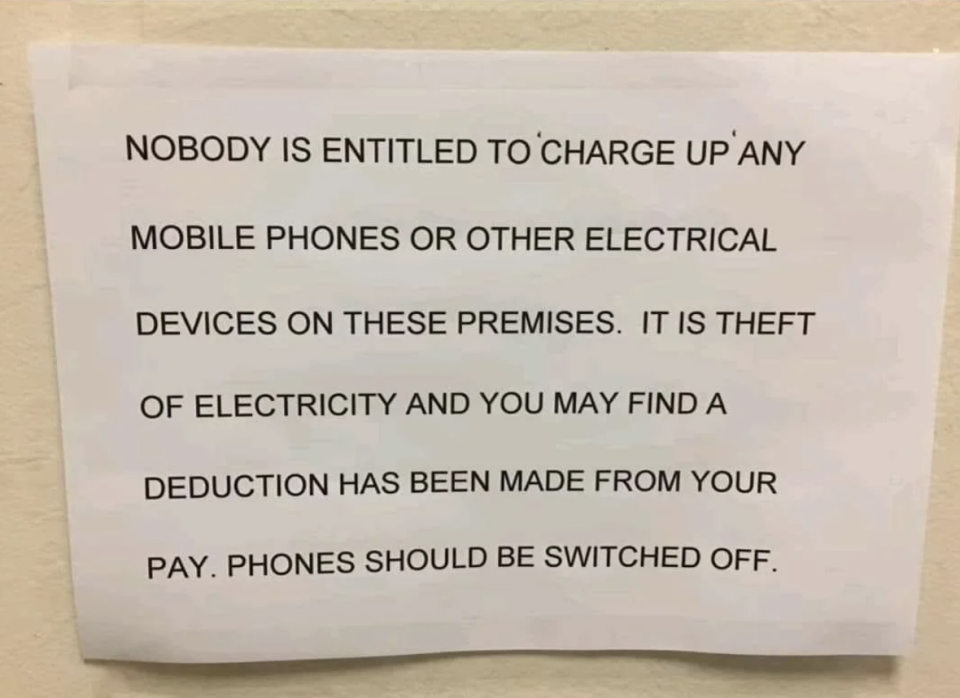 "Phones should be switched off."