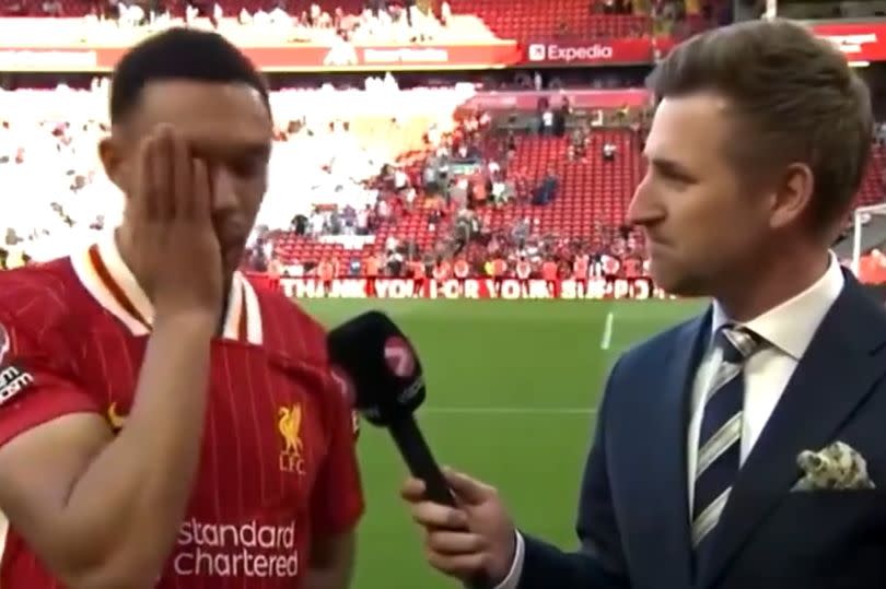 Trent during the post-match interview -Credit:ViaPlay