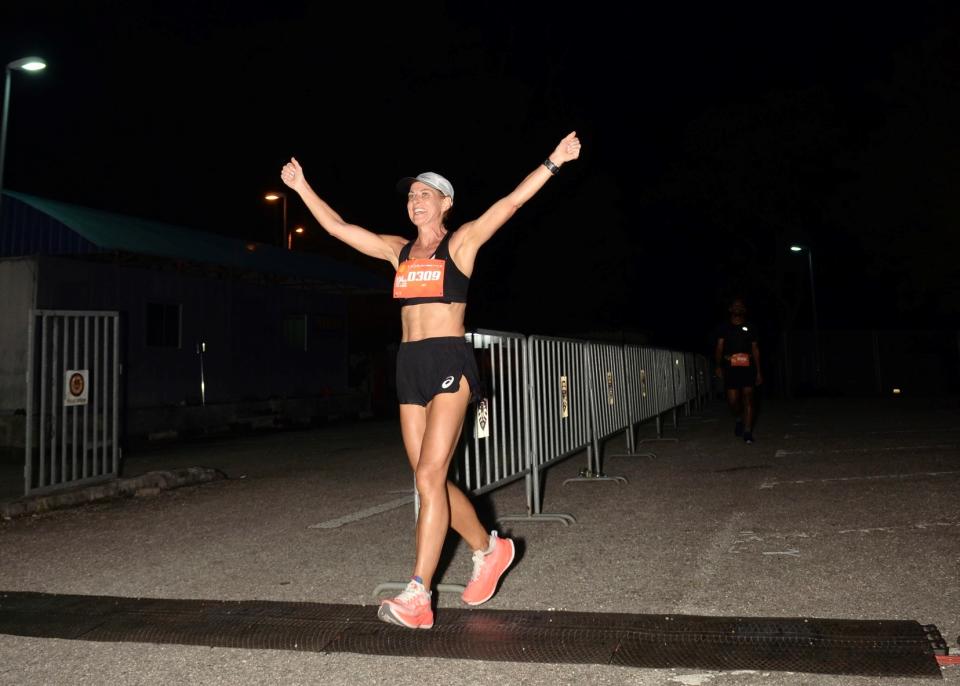 Natalie is a 9-time ultra-marathon winner. She's the 1st woman in Pearl of the Orient Ultra 80km 2022; the 1st Woman and 3rd overall in the Titi Ultra 200km 2023; and 1st overall in Taman Jaya Ultra 2023. She also represented Asia at the Spartan Race World Championships. PHOTO: Asics