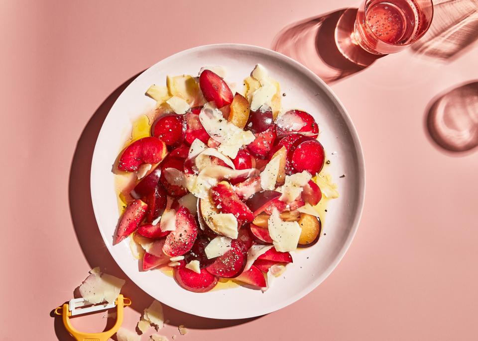 Plum Salad with Black Pepper and Parmesan