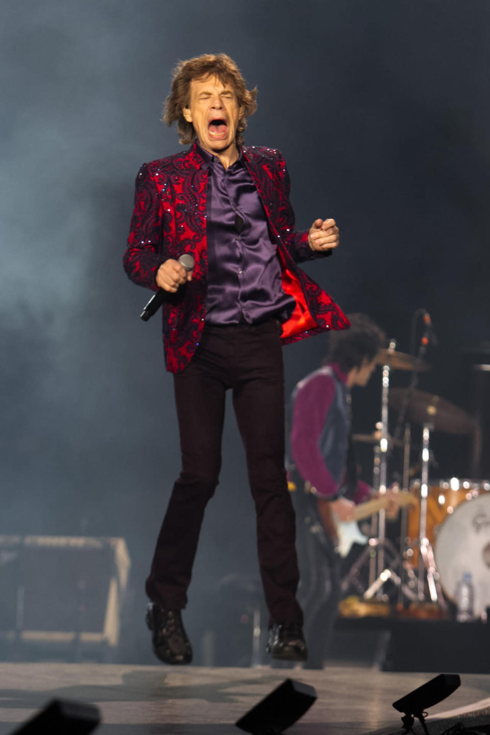 México, 14 Mar. 2016 (Notimex-Nicolás Tavira).- Mick Jagger, Keith Richards, Charlie Watts y Ronnie Wood prendieron los ánimos durante su presentación en el Foro Sol. 