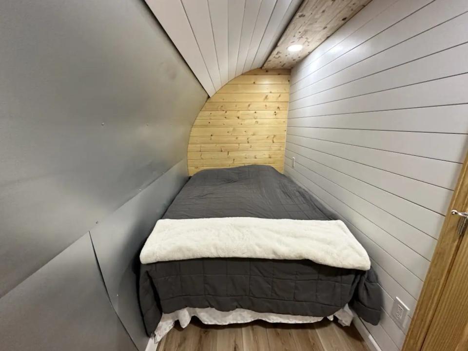 The airplane conversion has two bedrooms.