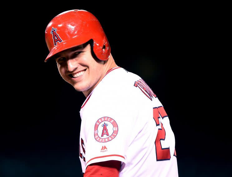 This Thanksgiving, we are thankful for Mike Trout. (Getty Images/Harry How)