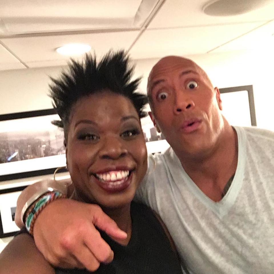 Leslie Jones and the Rock