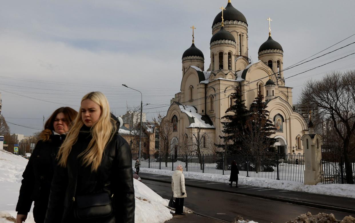 Church of the Icon of the Mother of God, where a service for Alexei Navalny was expected to be held on Thursday