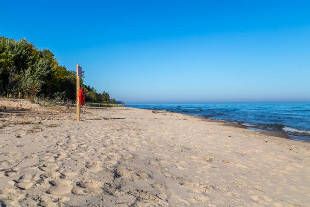 <p>Getty</p> Lake Michigan shoreline in Port Washington.