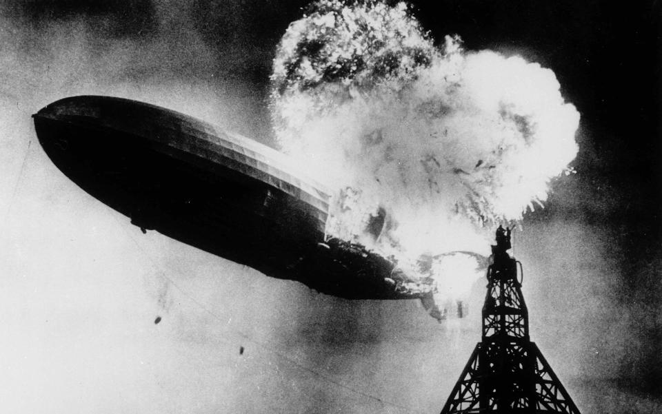 A photo of the Hindenburg explosion - AP Photo