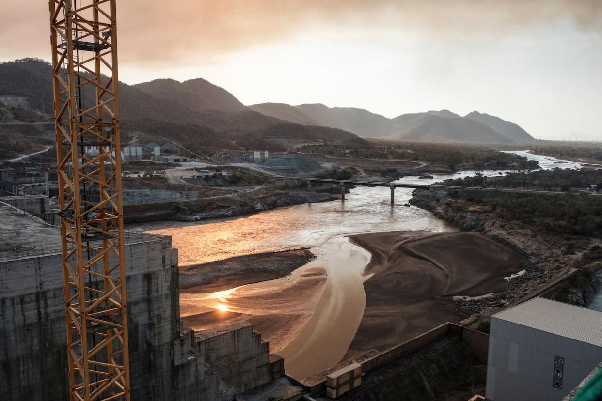 The Blue Nile river passes through the Grand Ethiopian Renaissance Dam. Eduardo Soteras/AFP via Getty Images