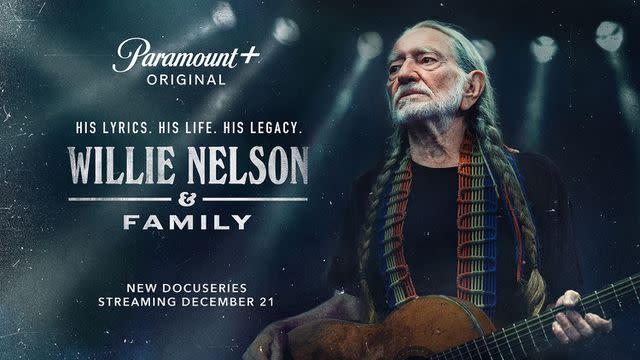 <p>Paramount+</p> Willie Nelson & Family promo art