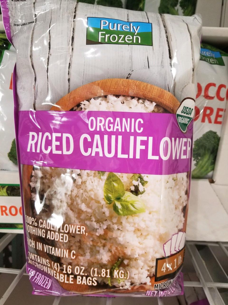 Costcoo frozen organic riced cauliflower