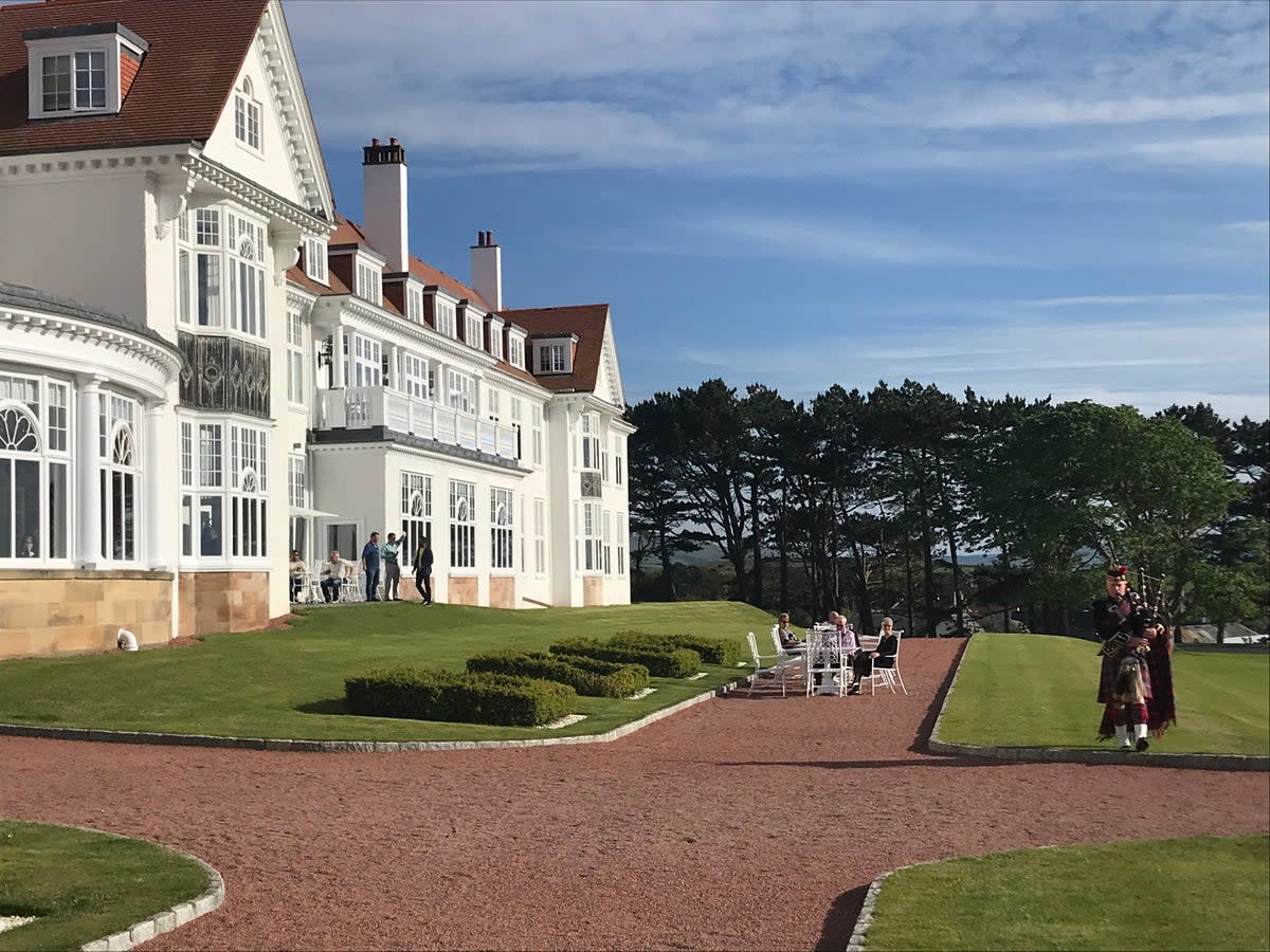 Enjoy golf in a glorious setting looking towards the Isle of Arran (Trump Turnberry)