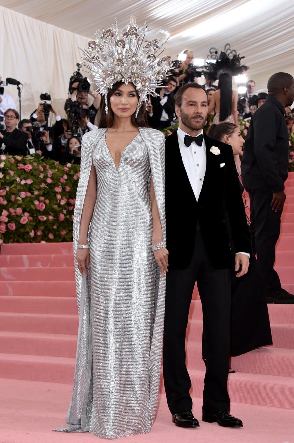 <h1 class="title">Tom Ford and Gemma Chan in Tom Ford wearing Forevermark jewelry</h1><cite class="credit">Photo: Getty Images</cite>