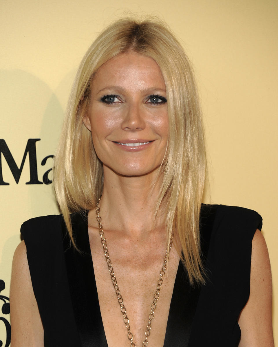 Actress Gwyneth Paltrow arrives at the Women In Film 2012 Academy Award Party in West Hollywood, Calif. on Friday, Feb. 24, 2012. (AP Photo/Dan Steinberg)