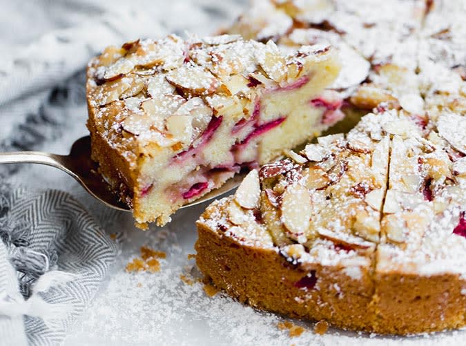 Strawberry Almond Tea Cake