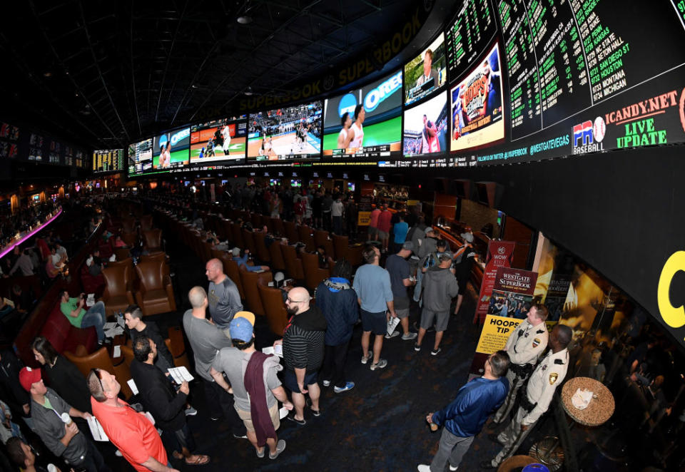 Some big money is flowing through casinos toward the Super Bowl. (Getty)