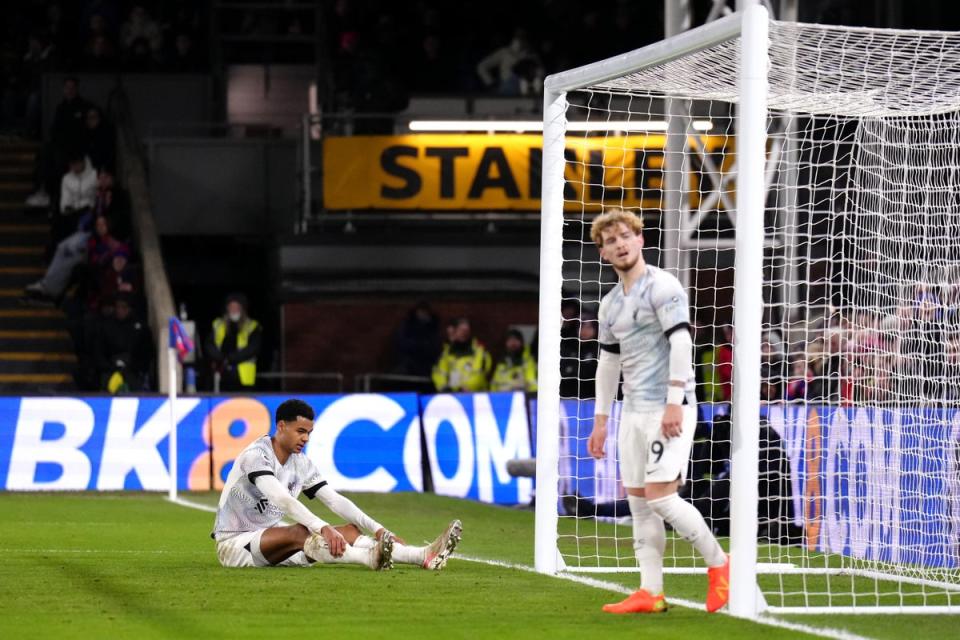 Liverpool were unable to find a way past Crystal Palace (John Walton/PA). (PA Wire)