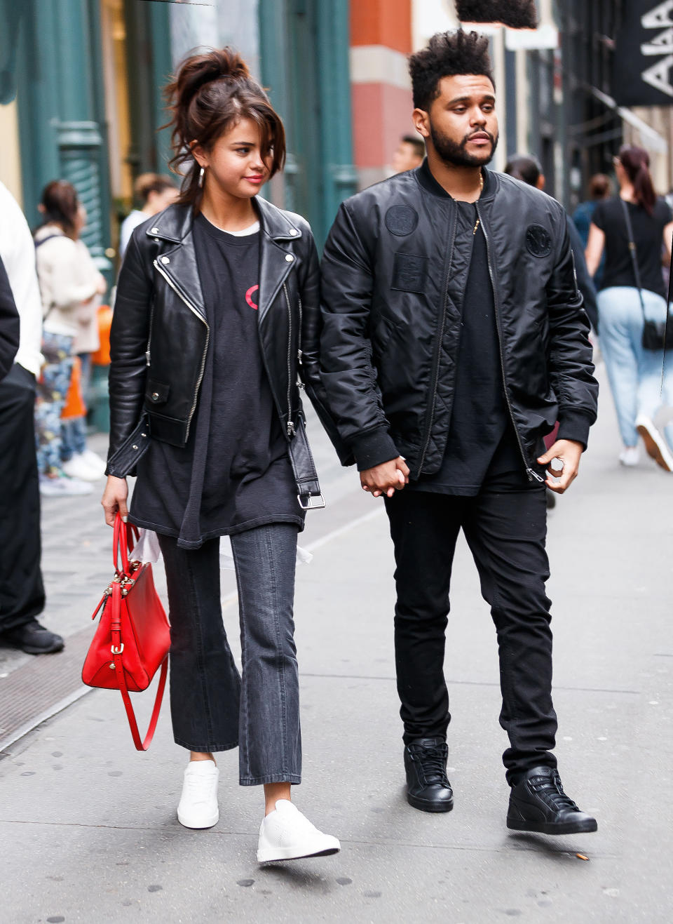 The singers were spotted looking cute and coordinated in New York.