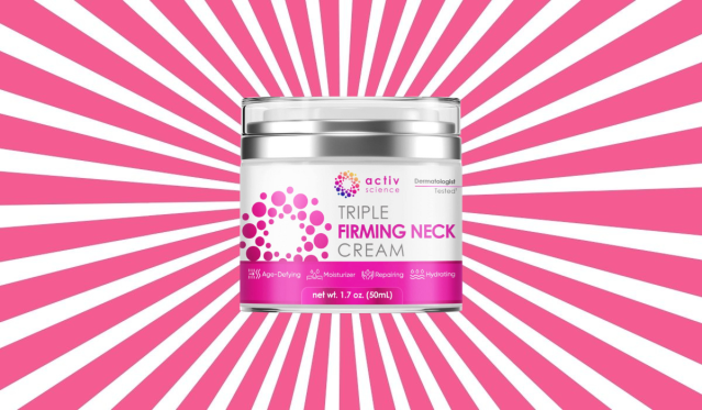 Tub of ActivScience Triple Firming Neck Cream