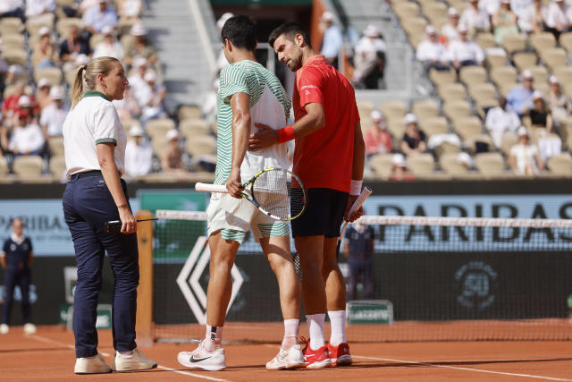 French Open 2023: Novak Djokovic onto 34th career Grand Slam final as  cramps plague Carlos Alcaraz