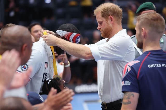 <p>Chris Jackson/Getty</p> Prince Harry at the 2023 Invictus Games