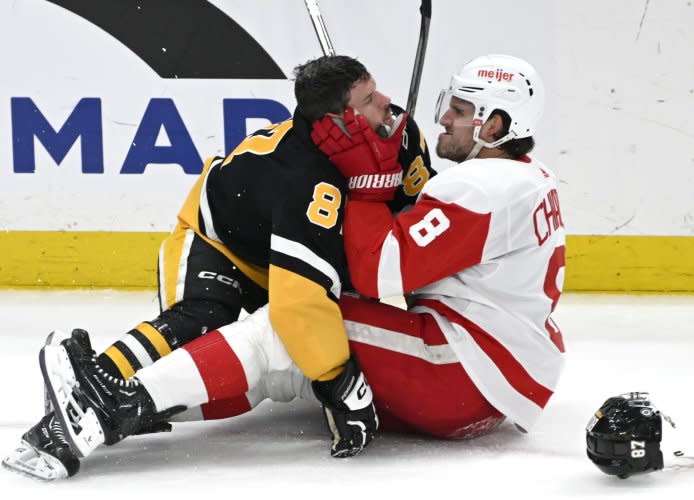 NHL: Pittsburgh Penguins defeat Detroit Red Wings in overtime