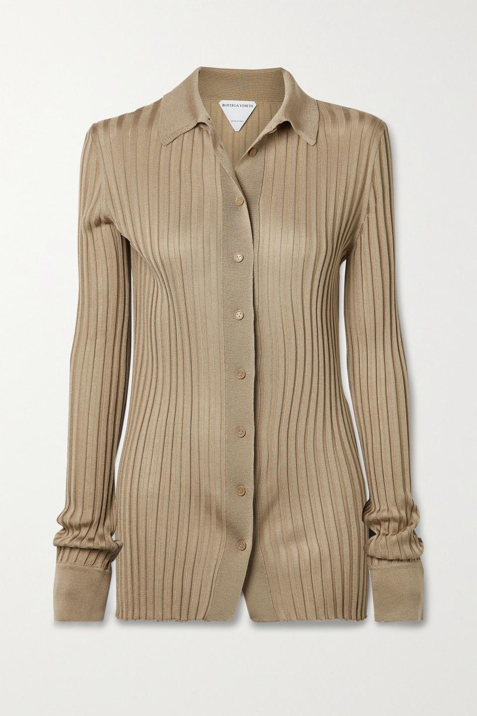 25) Ribbed Silk Shirt