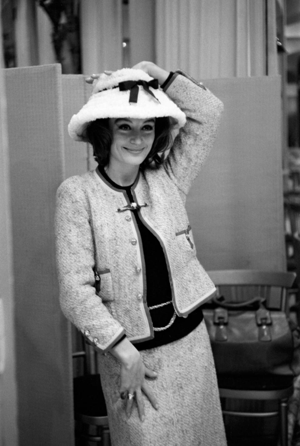 Anouk Aimée in Chanel, 1960 (Gamma-Rapho via Getty Images)