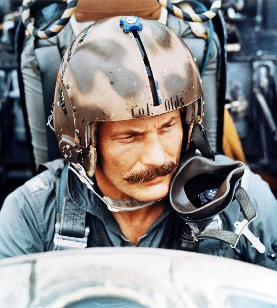 Then-Col. Robin Olds sits in an F-4 Phantom II in Southeast Asia. (Alamy Stock Photo)