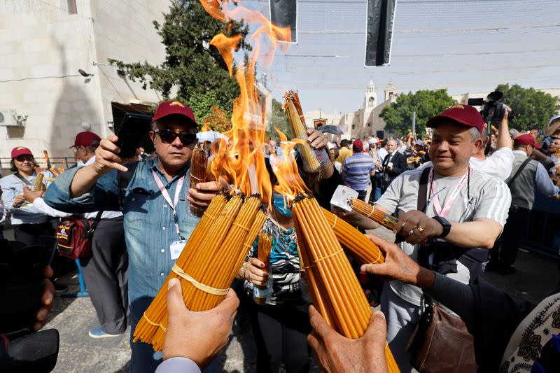 Holy Fire ceremony at the Church of the Nativity in Bethlehem