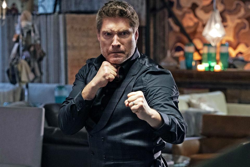 *Embargoed until 8/9/22 until 1 p.m. ET Cobra Kai Season 5 Cobra Kai. Sean Kanan as Mike Barnes in Cobra Kai. Cr. Curtis Bonds Baker/Netflix © 2022