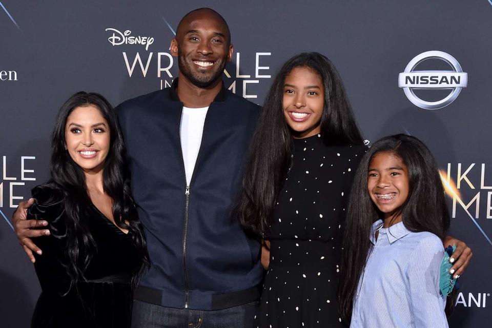 Axelle/Bauer-Griffin/FilmMagic Vanessa Bryant and Kobe Bryant with two of their daughters, Natalia and Gianna, in 2018